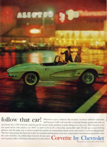 1962 Corvette Boulevard Cruiser Ad