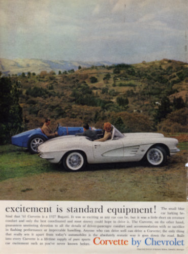1961 Corvette - Bugatti ad