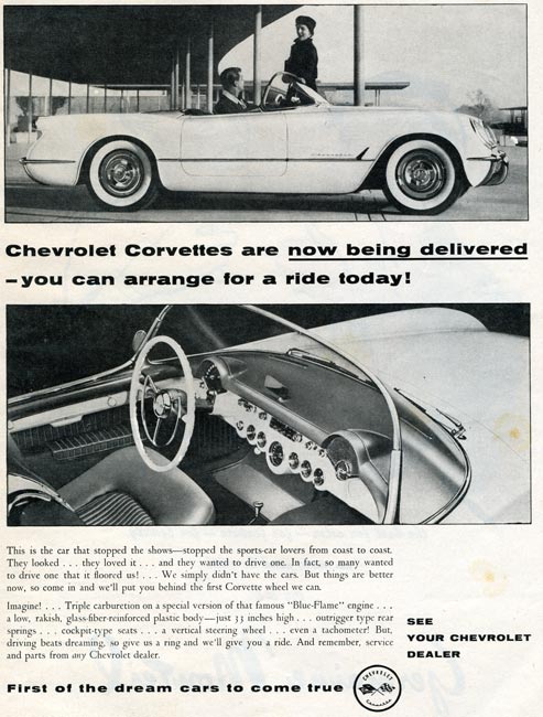 1954 Corvette Ad