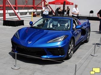 2020 Corvette C8 in Elkhart Lake Blue Metallic as seen at the Petersen Museum