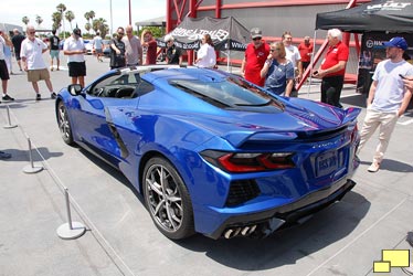 2020 Corvette C8 in Elkhart Lake Blue Metallic as seen at the Petersen Museum