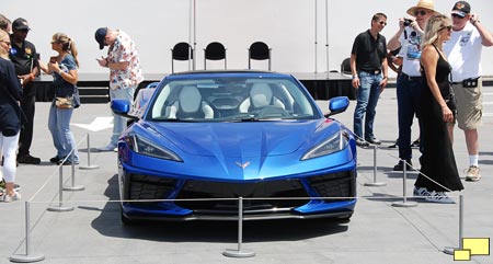 2020 Corvette C8 in Elkhart Lake Blue Metallic as seen at the Petersen Museum
