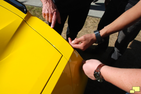 Tom Peters discusses the fine points of the Corvette C7 design with Art Center students