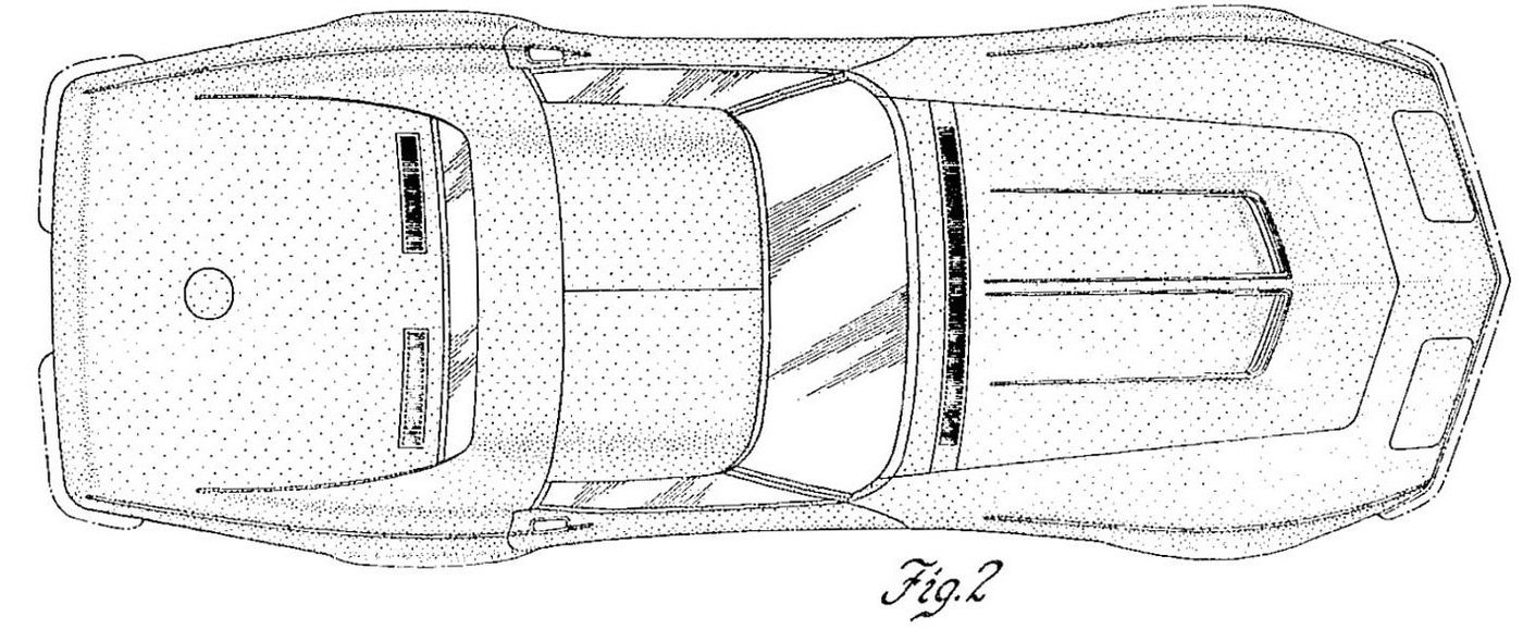 C3 Corvette Top View Patent Drawing