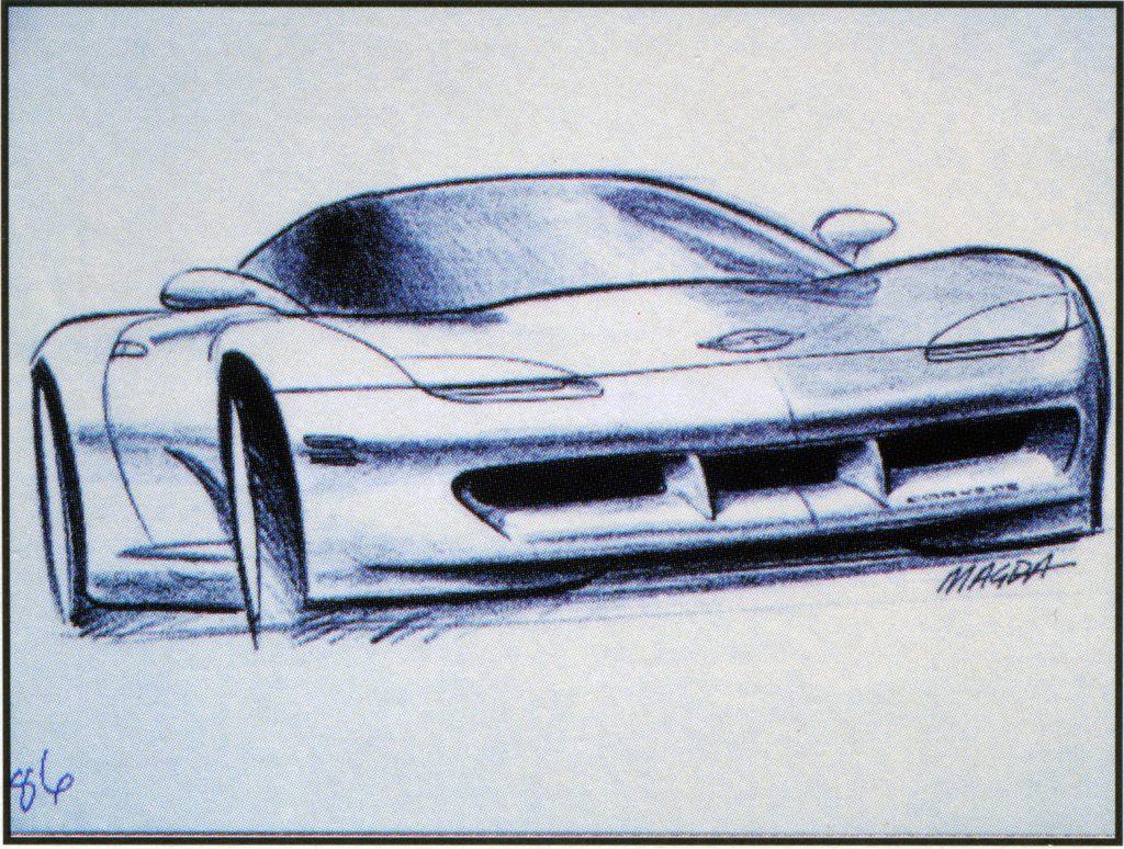 C5 Corvette design rendering